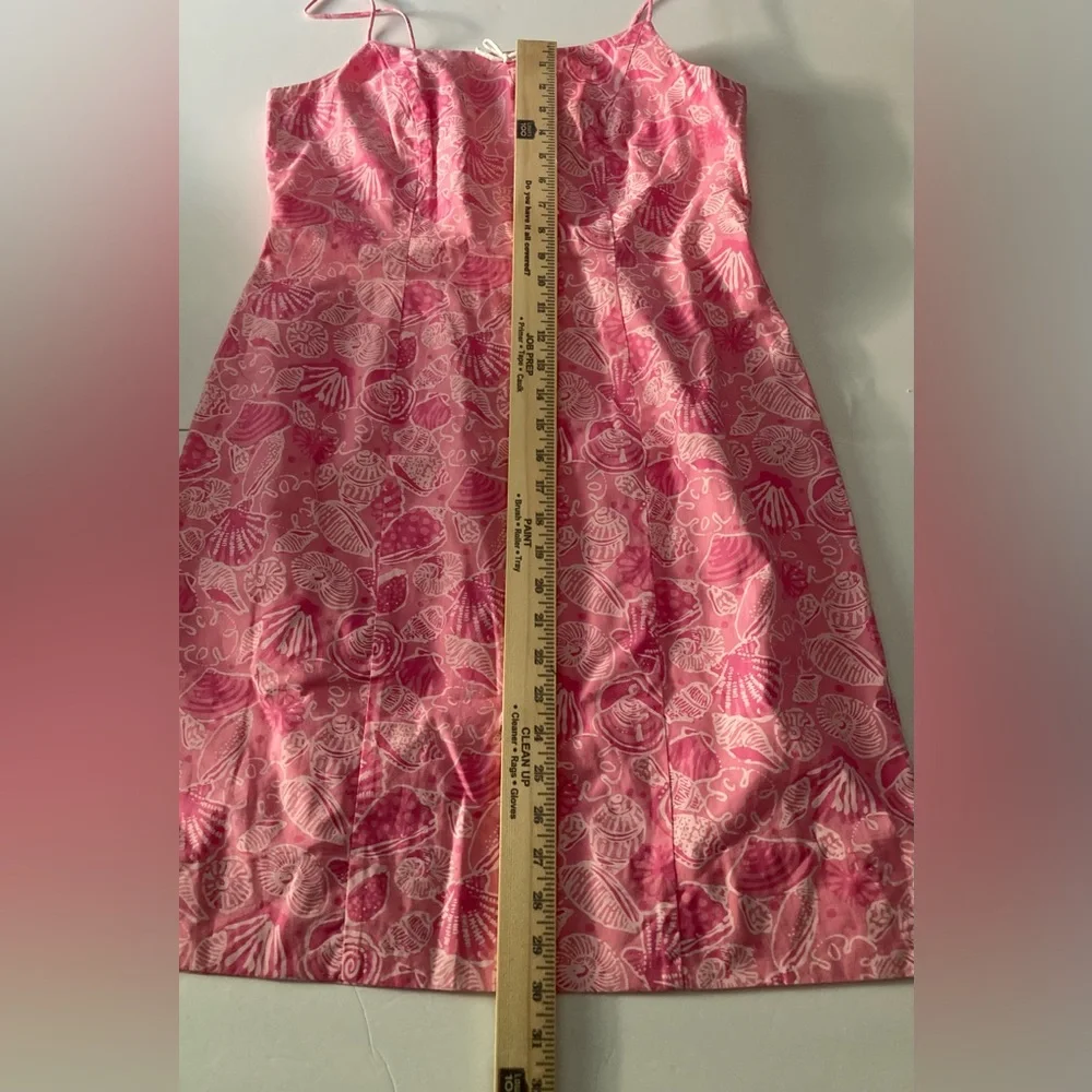 Lilly Pulitzer SZ 10 Sundress pink Seashell themed, sleeveless,Spaghetti Straps - Picture 13 of 14